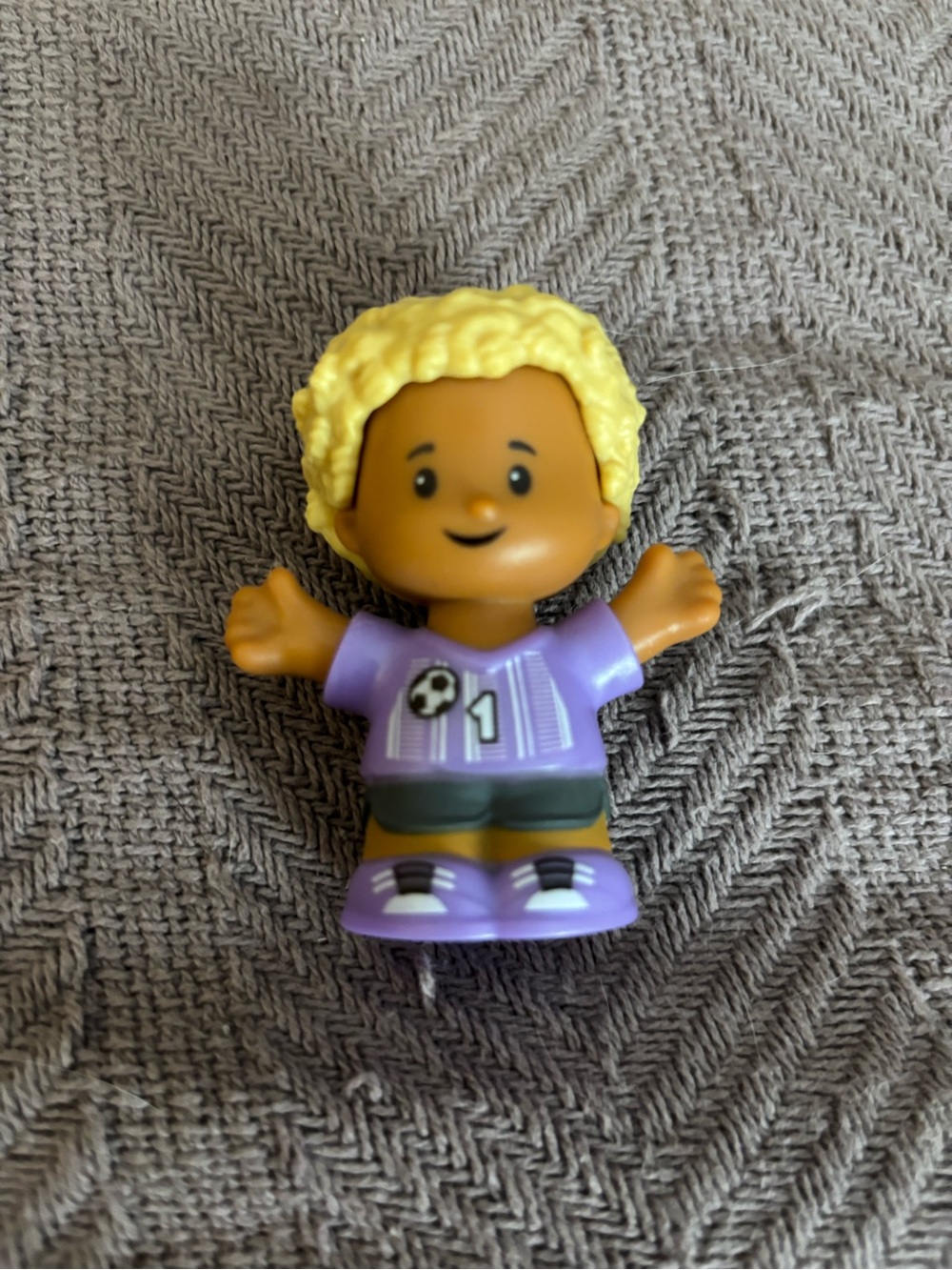 Purple Soccer Player Figurine Kids Toy little people